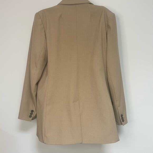 Banana Republic One Button Tailored Jacket Women's Tan size 14 - Picture 2 of 9